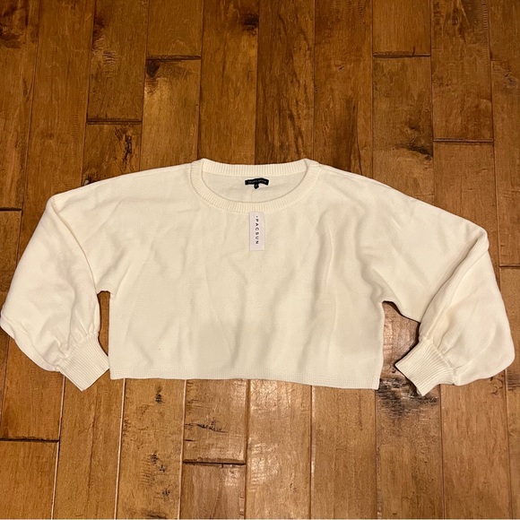 PacSun Sweaters - Pacsun Kendall and Kylie Cropped White Sweater